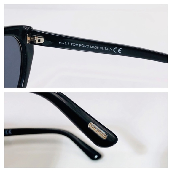 New TOM FORD Editha Black Cat Eye Sunglasses - Picture 8 of 16
